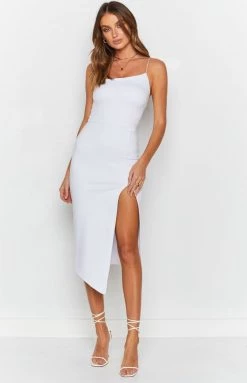Beginning Boutique Dresses Cecilia Bodycon Midi Dress White