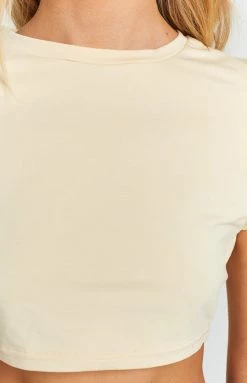 BB Exclusive Chantal Sand Cropped Tee