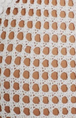 BB Exclusive New Chantria White Crochet Pants