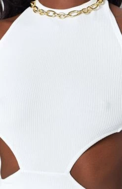 BB Exclusive Charli Side Cut Out Mini Dress White