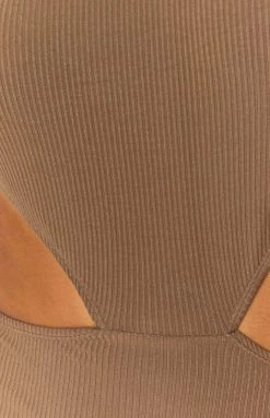 BB Exclusive Charli Side Cut Out Mini Dress Chocolate