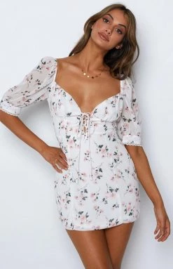 BB Exclusive Dresses Charlotte Lace Up Mini Dress White