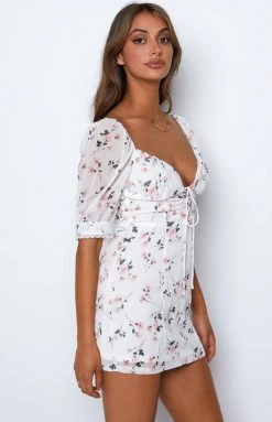 BB Exclusive Dresses Charlotte Lace Up Mini Dress White