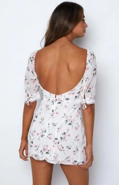 BB Exclusive Dresses Charlotte Lace Up Mini Dress White