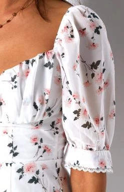 BB Exclusive Dresses Charlotte Lace Up Mini Dress White