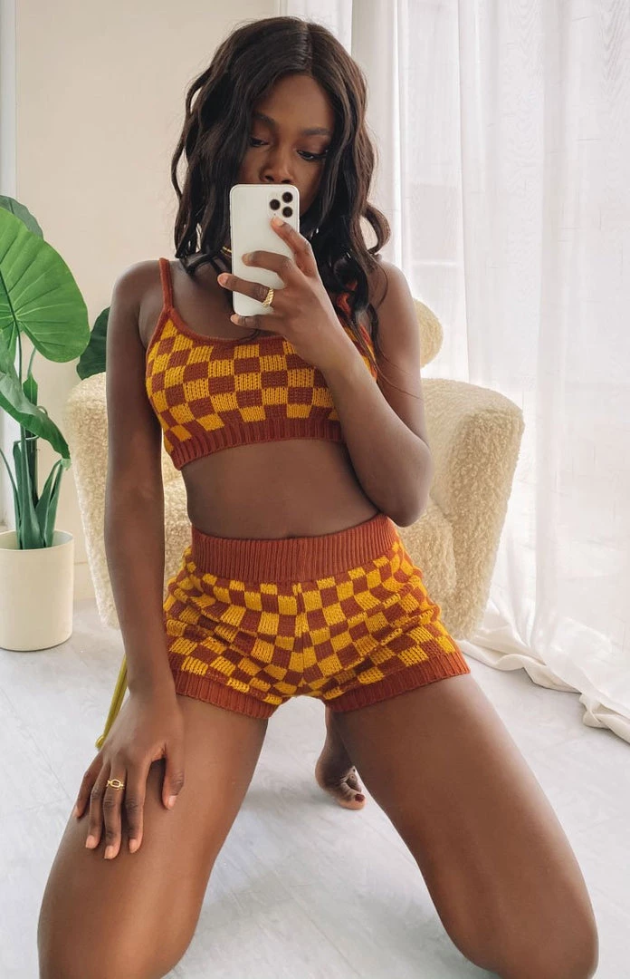 Beginning Boutique Checkers Cropped Cami Multi Tops 3 Beginning Boutique Checkers Cropped Cami Multi Tops