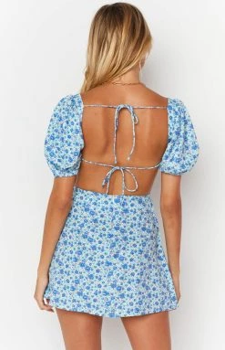 BB Exclusive Chelsea Blue Floral Mini Dress