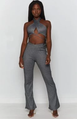 BB Exclusive Cher Rib Pants Black Bottoms