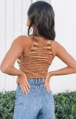 Beginning Boutique Chicago Tank Brown