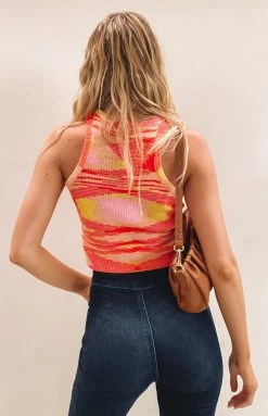 Beginning Boutique Tops Chicago Tank Orange