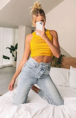 Beginning Boutique Chicago Tank Yellow