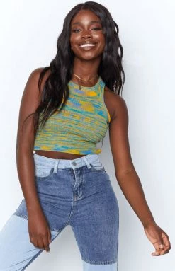 Beginning Boutique Chicago Tank Lime Tops