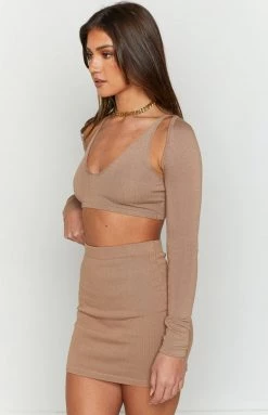 BB Exclusive New Chloe Taupe Knit Bolero And Bralette Set 9 BB Exclusive New Chloe Taupe Knit Bolero And Bralette Set