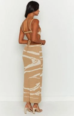 BB Exclusive Chorma Brown Swirl Midi Dress 10 BB Exclusive Chorma Brown Swirl Midi Dress