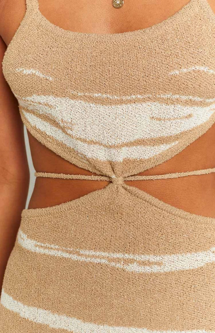 BB Exclusive Chorma Brown Swirl Midi Dress 6 BB Exclusive Chorma Brown Swirl Midi Dress