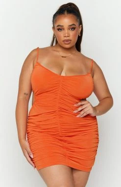 BB Exclusive Claribel Orange Mini Dress Dresses