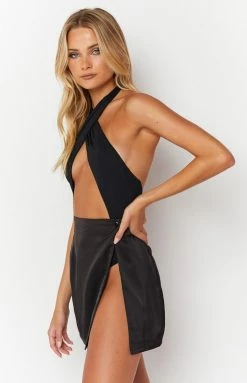 BB Exclusive Clario Black Mini Skirt Bottoms