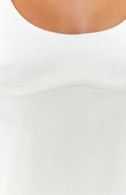 BB Exclusive Clary White Satin Mini Dress 12 BB Exclusive Clary White Satin Mini Dress