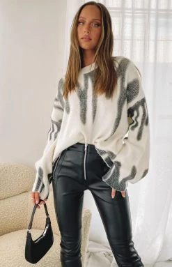 Beginning Boutique Outerwear Clemence Oversized Knitted Sweater Cream 11 Beginning Boutique Outerwear Clemence Oversized Knitted Sweater Cream