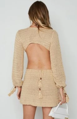 BB Exclusive New Cleo Crochet Dress Beige 11 BB Exclusive New Cleo Crochet Dress Beige