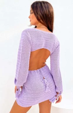 BB Exclusive New Cleo Crochet Lilac Dress