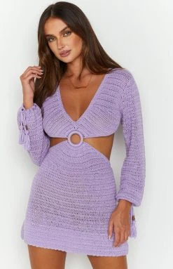BB Exclusive New Cleo Crochet Lilac Dress 9 BB Exclusive New Cleo Crochet Lilac Dress