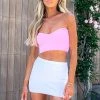 BB Exclusive Tops Clover Pink Knit Corset Top