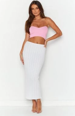 BB Exclusive Tops Clover Pink Knit Corset Top