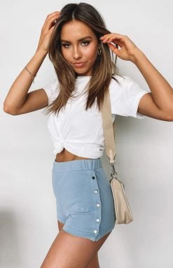 BB Exclusive Bottoms Club Track Shorts Stone Blue