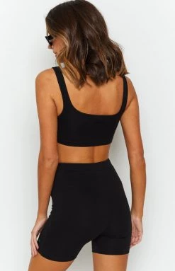 BB Exclusive Club Crop Top Black Tops