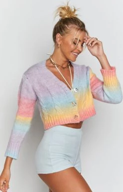Beginning Boutique Cody Knit Cardi Multi Tops