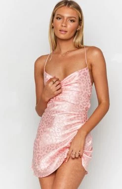 Beginning Boutique Dresses Come And Get It Party Dress Blush Leopard