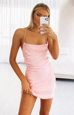 Beginning Boutique Dresses Come And Get It Party Dress Blush Leopard