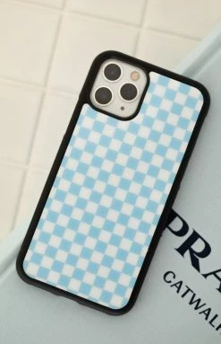 Beginning Boutique Conquer IPhone 11 Pro Case Checkered Blue