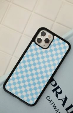 Beginning Boutique Conquer IPhone 12 Pro Max Case Checkered Blue Sale