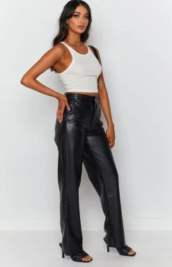 BB Exclusive Cool Shade PU Pants Black