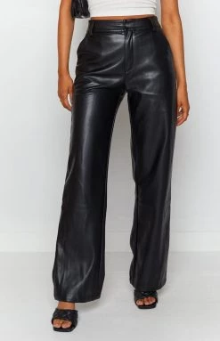 BB Exclusive Cool Shade PU Pants Black