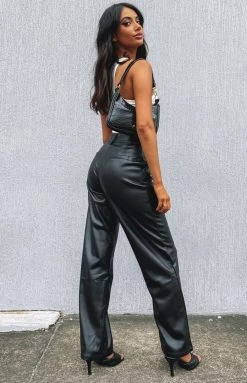 BB Exclusive Cool Shade PU Pants Black