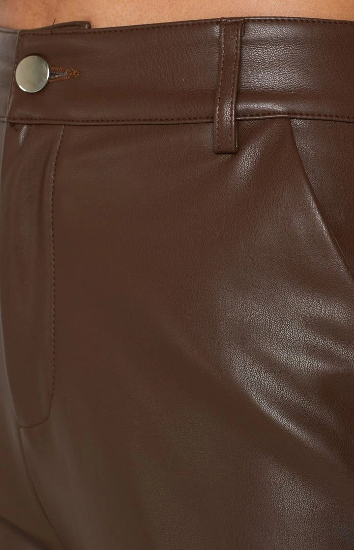 BB Exclusive Cool Shade PU Pants Brown Bottoms 12 BB Exclusive Cool Shade PU Pants Brown Bottoms