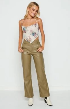 BB Exclusive Cool Shade PU Pants Olive