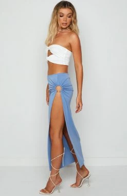 BB Exclusive Bottoms Cooper Blue Maxi Skirt