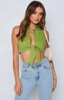 BB Exclusive Cooper Tie Up Shirt Olive Tops 13 BB Exclusive Cooper Tie Up Shirt Olive Tops