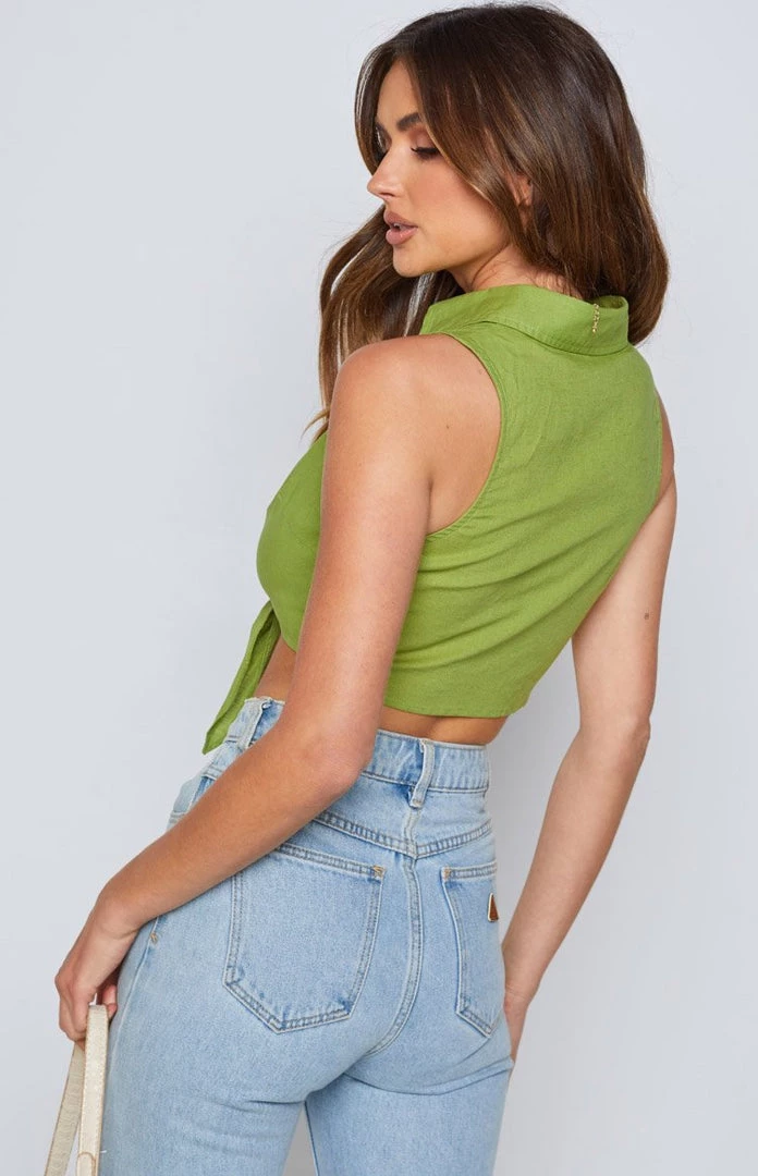 BB Exclusive Cooper Tie Up Shirt Olive Tops 7 BB Exclusive Cooper Tie Up Shirt Olive Tops