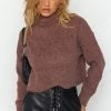 Beginning Boutique Corby Chocolate Crop Sweater