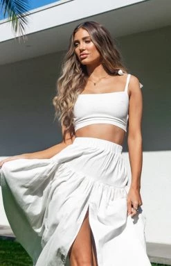 BB Exclusive Tops Cosmos Crop Top White