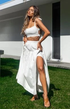 BB Exclusive Tops Cosmos Crop Top White