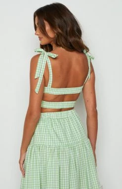 BB Exclusive Cosmos Crop Top Green Gingham Tops 11 BB Exclusive Cosmos Crop Top Green Gingham Tops