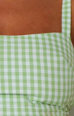 BB Exclusive Cosmos Crop Top Green Gingham Tops 12 BB Exclusive Cosmos Crop Top Green Gingham Tops