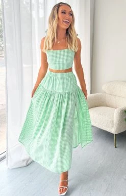 BB Exclusive Cosmos Crop Top Green Gingham Tops 13 BB Exclusive Cosmos Crop Top Green Gingham Tops