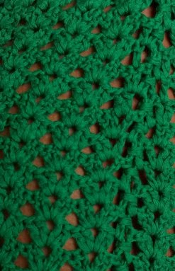 BB Exclusive New Courtside Green Mini Crochet Skirt